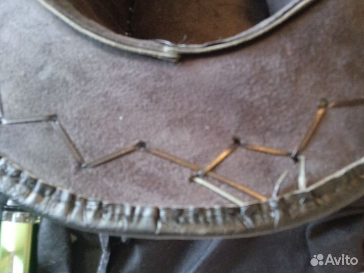 Шляпа мужская кожаная