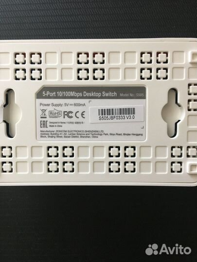 Коммутатор 5-port 10/100M
