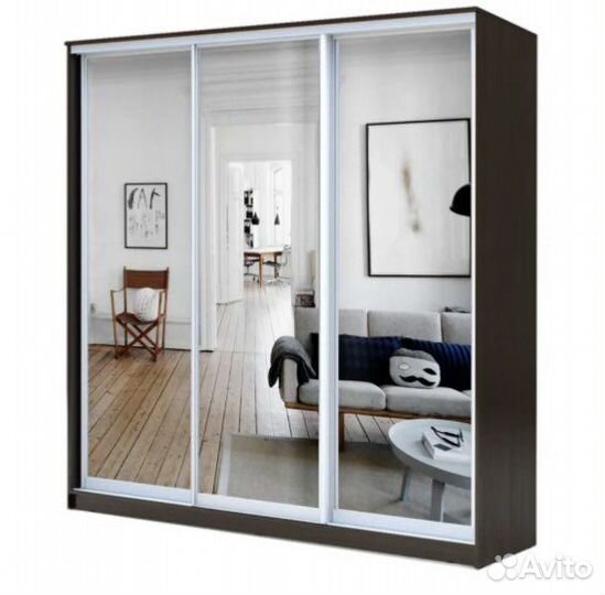 Двери с зеркалами для шкафа купе