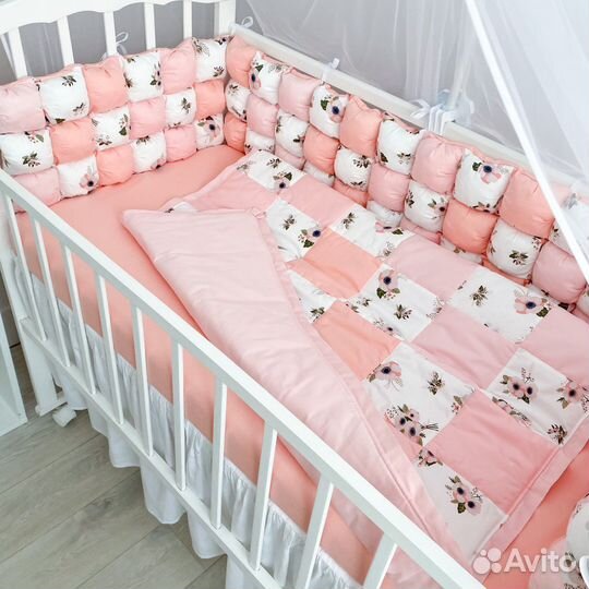 Бортики в кроватку (готовый комплект )