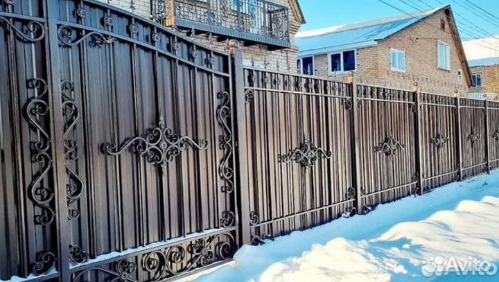 Кованные ворота и калитка