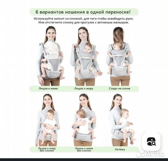 Рюкзак переноска кенгуру для новорожденных