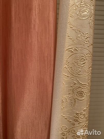 Комплект шторы и тюль на кольцах