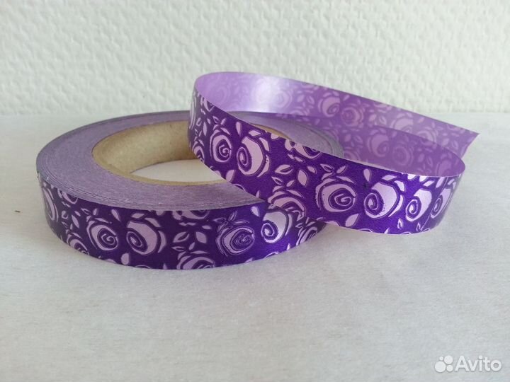 Лента декоративная 2 см х 50 м с рисунком