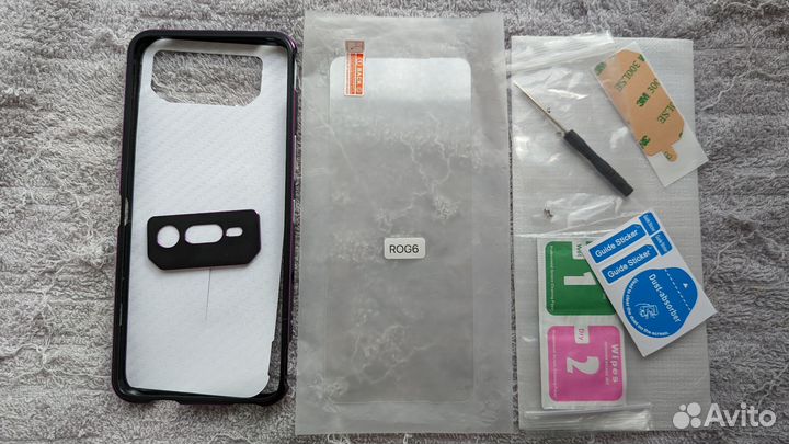 Металлический чехол и стекло на Asus Rog Phone 6