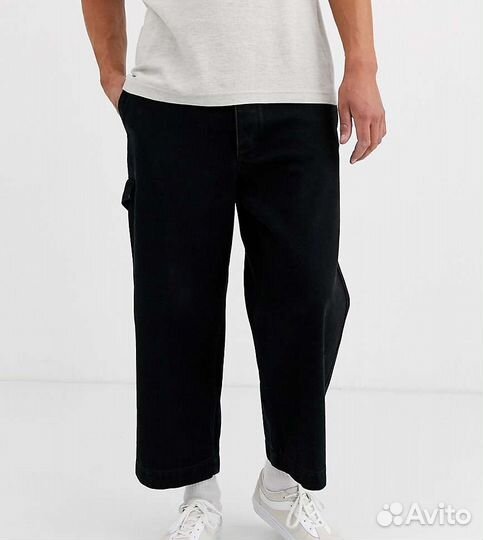 Чёрные брюки/джинсы широкие