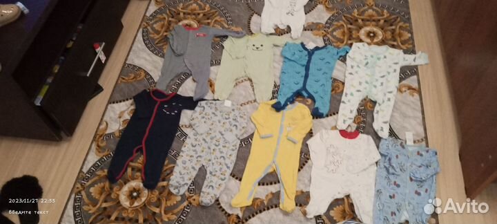 Детские вещи от 0 до 6 месяцев