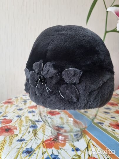 Зимняя шапка из меха кролика