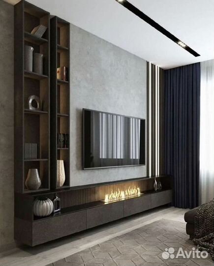 TV зона со шкафами с фабрики