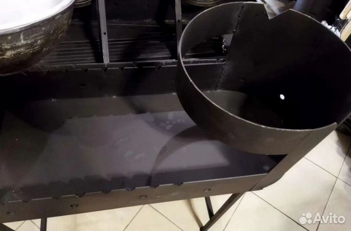 Мангал с печью под казан 8-10-12 л. Сталь 3 мм