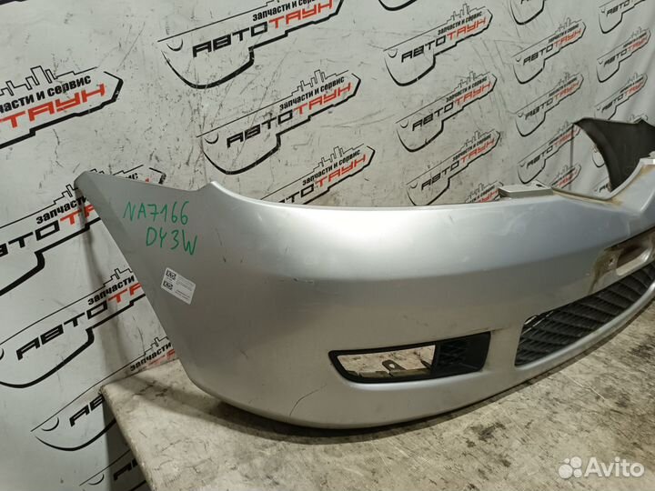 Бампер mazda demio DY3R DY3W DY5R DY5W D35250031A43 под туманки 1 модель передний серебро, 22V NA716