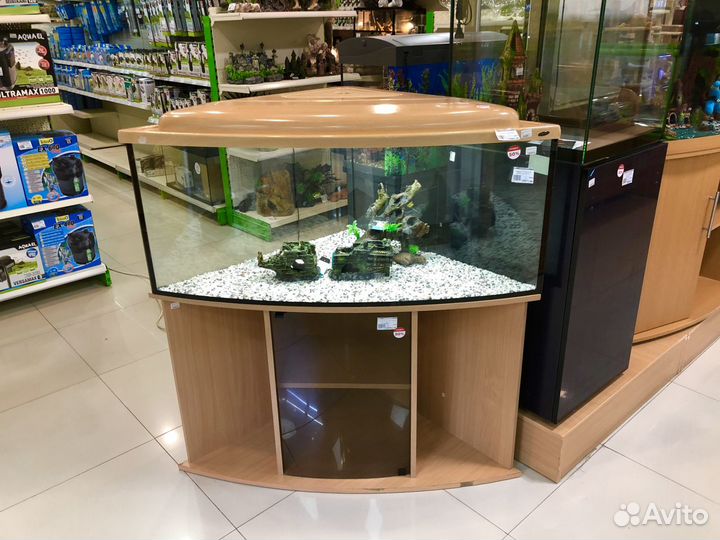 Аквариум угловой с тумбой (210 л)