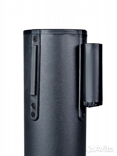 Стойка мобильная черная с вытяжной красной лентой