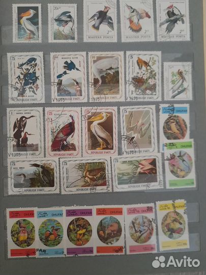 Почтовые марки,тема фауна,флора