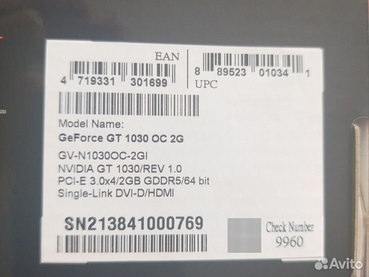 Видеокарта gtx 1030