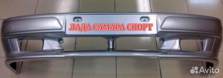 Бампер передний на ваз 2114 Спорт серебристый