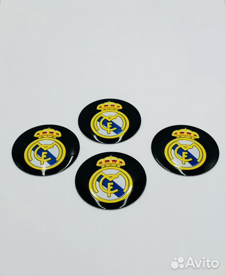 Наклейки на колёсные диски real madrid 65mm