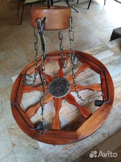 Люстра потолочная Колесо под старину