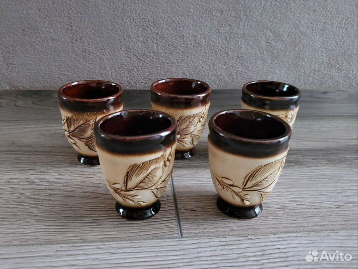 Рюмки глиняные винные