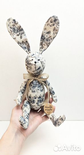 Льняной Зайка ручной работы