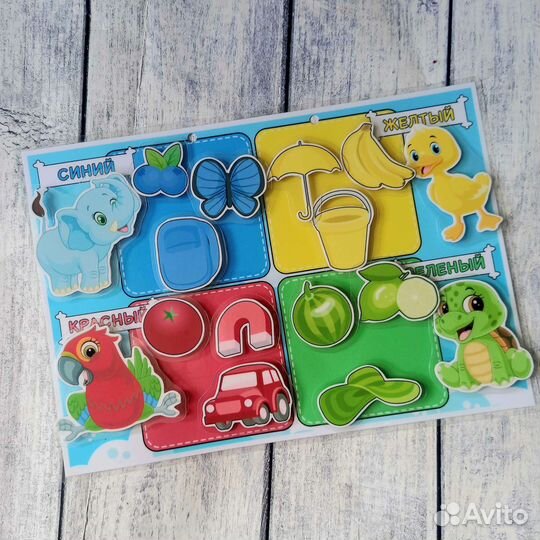 4 цвета. Игры на липучках