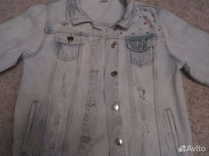 Стильная джинсовая куртка Остин р.158