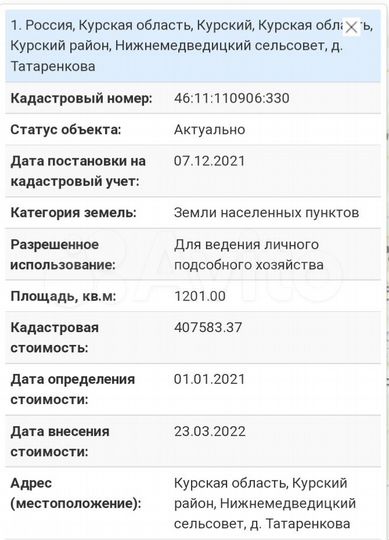 Участок 12 сот. (СНТ, ДНП)