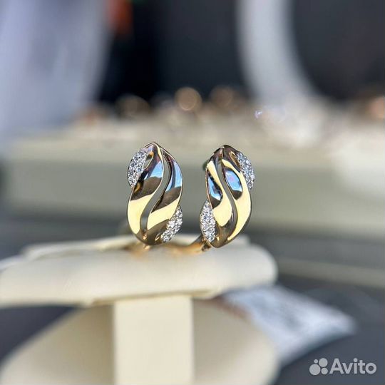 Золотые серьги 585 золото