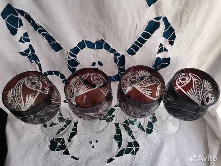 Бокалы фужеры марганцевое стекло СССР Германия