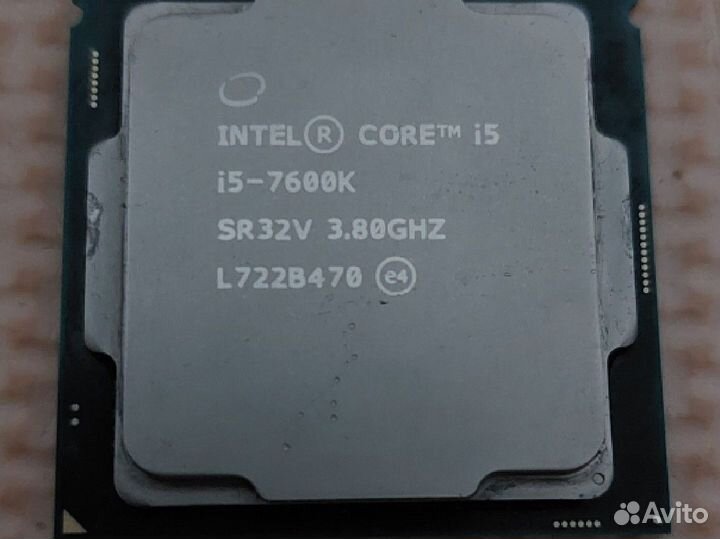 Процессор intel core i5-7600k 4x3.80GHZ+башня