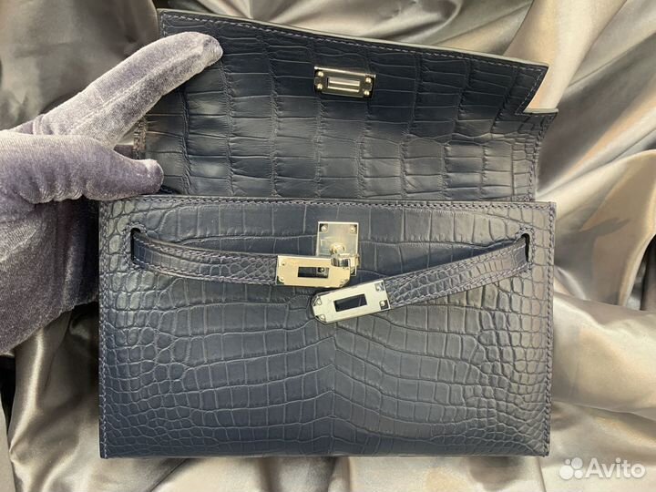 Сумка Hermes Kelly Pochette 22 Dark Blue