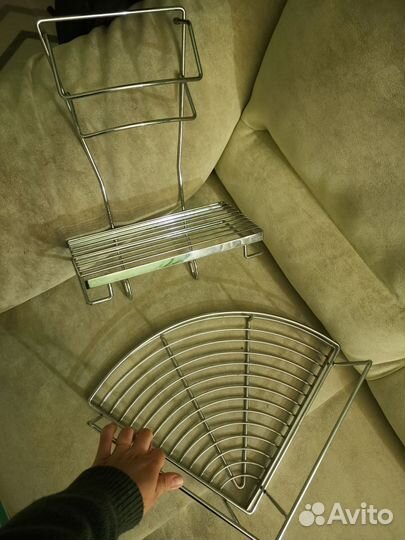 Полка на рейлинг большие угловая и прямая