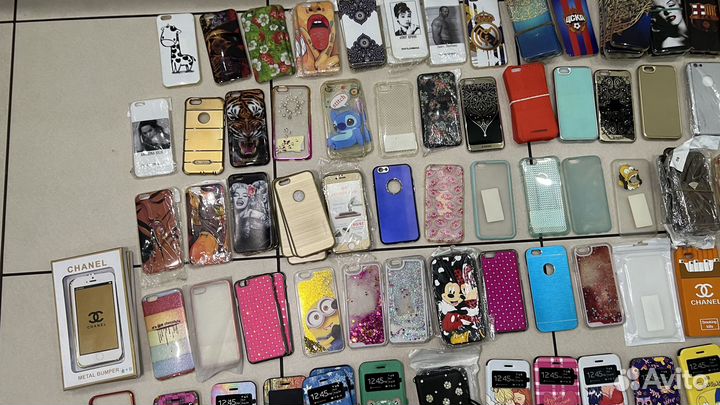 Чехлы на iPhone 5, 6, 6 plus, 7 примерно 600шт