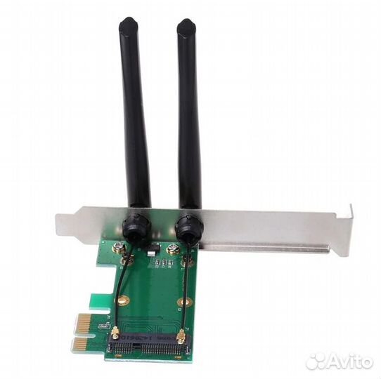 Wi-Fi сетевая карта PCI-Ex1 (2 съемные антенны)