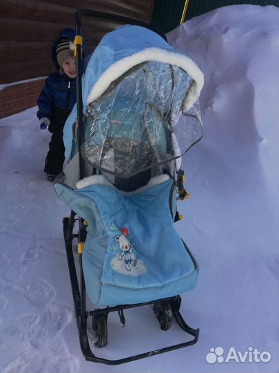 Детские санки коляска бу