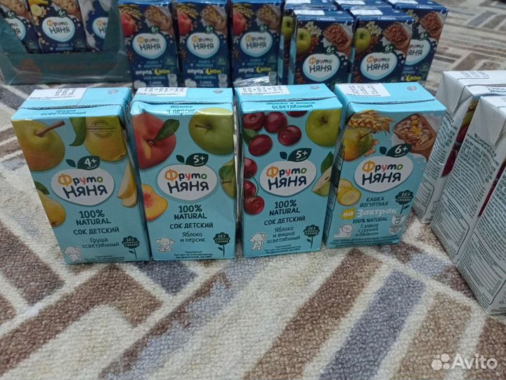 Детское питание каши соки