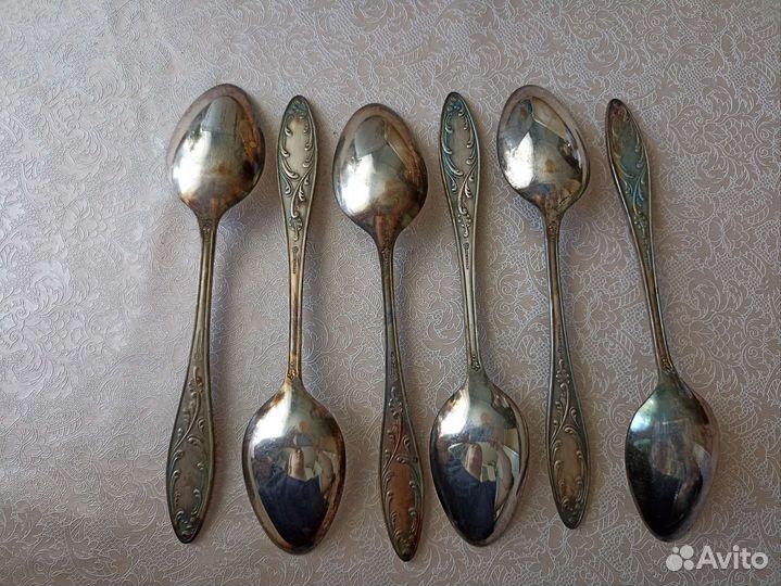 Чайные ложки и десертные ложки мельхиор СССР
