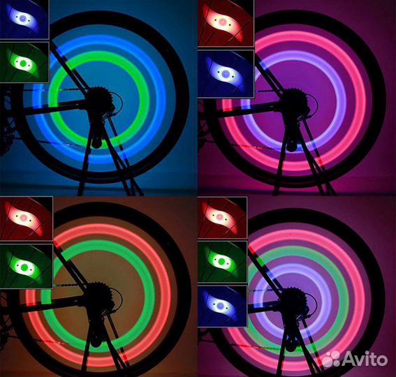 Водонепроницаемый фанарь на спицы велосипеда