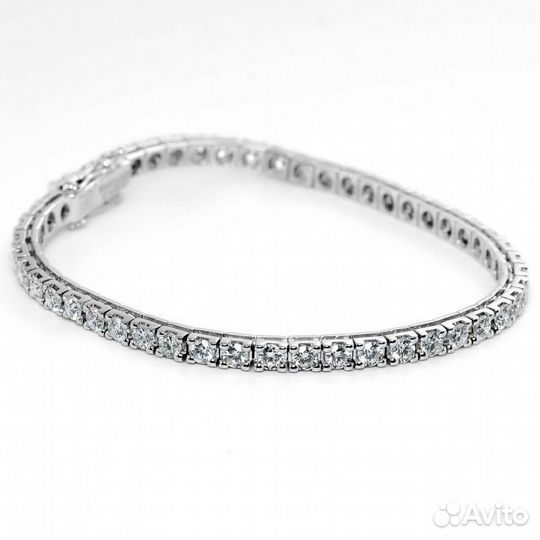 Теннисный браслет с бриллиантами 4.5ct. Италия МГУ