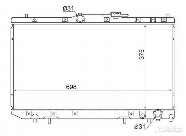 Радиатор охлаждения tomsun TO-ST190A/1R Toyota Cor