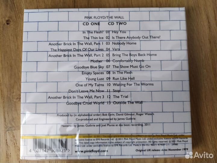 Cd диск pink floyd the wall