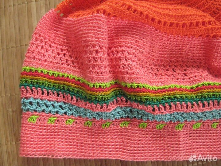 Хлопковая новая вязаная шапочка. Этника, бохо