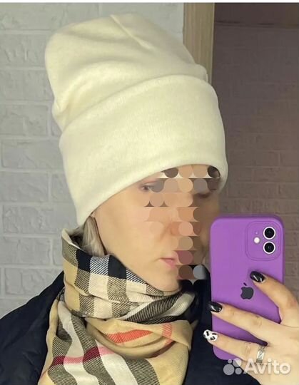 Шапка белая женская новая