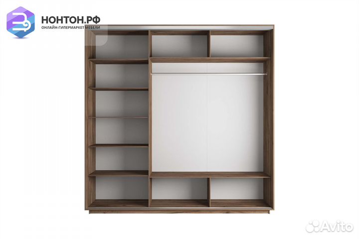 Шкаф-купе 3-х дверный Нонтон фото №1005 / крафт та