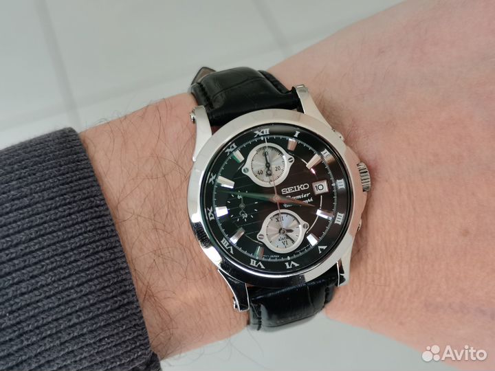 Часы Seiko Premier Chronograph 7T62-0FF0 оригинал