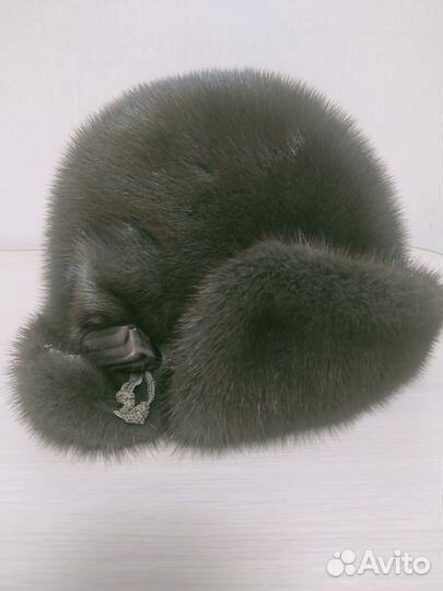 Шапка зимняя женская, норковая, 56 размер