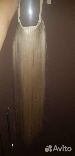 Накладной хвост блонд