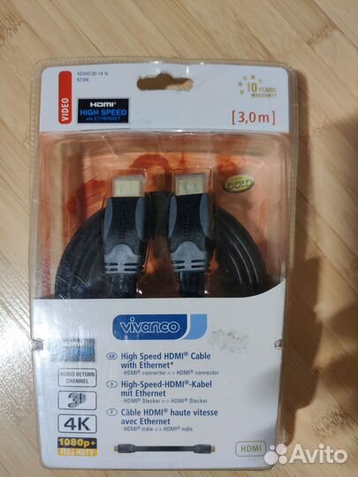 Hdmi кабель Vivanco 3 метра