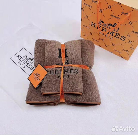 Набор Фирменных махровых Полотенец Hermes хермес