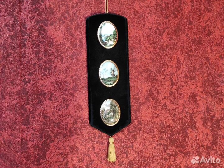 Панно Countess. Фарфор, Бархат, Англия, 70е